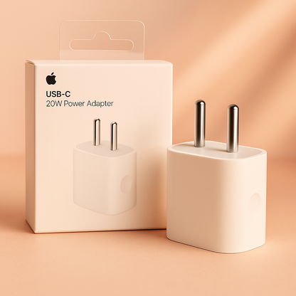 APPLE 20W USB-C POWER ADAPTER ( FOR IPHONE, IPAD & AIRPODS )