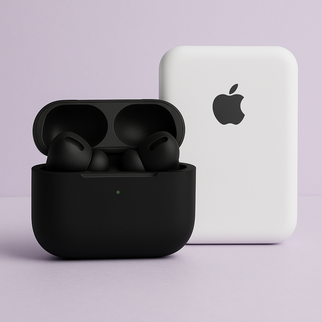 PREMIUM AIRPODS PRO ( 2ND GENERATION ) WITH COMPLEMENTARY MAGSAFE 5000 MAH BATTERY PACK, & PREMIUM SILICON COVER