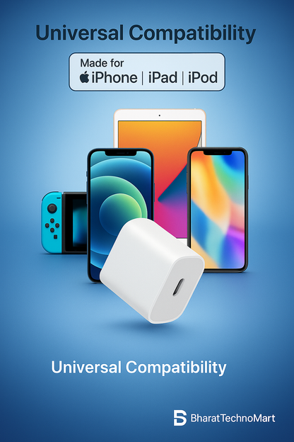 APPLE 20W USB-C POWER ADAPTER ( FOR IPHONE, IPAD & AIRPODS )